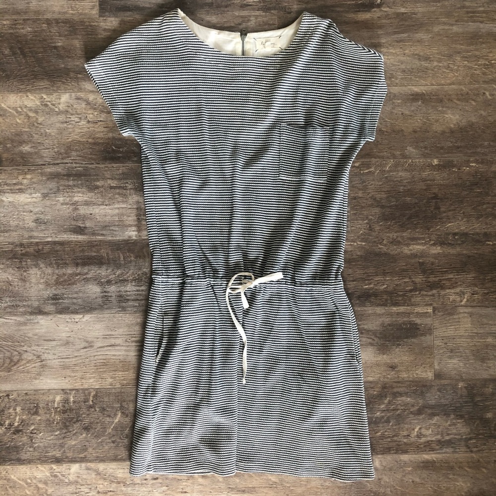 Lou & Grey Navy & White Striped Dress